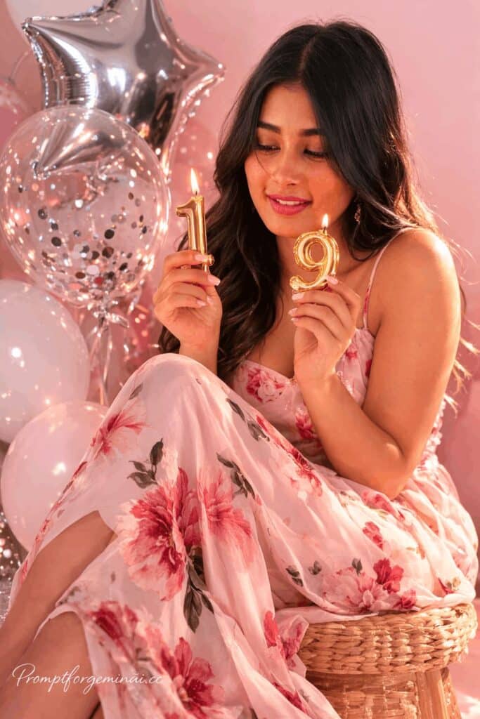 AI birthday photo prompts for girls