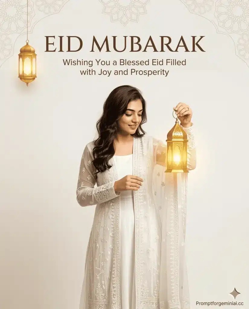 Eid Mubarak photo prompts copy paste