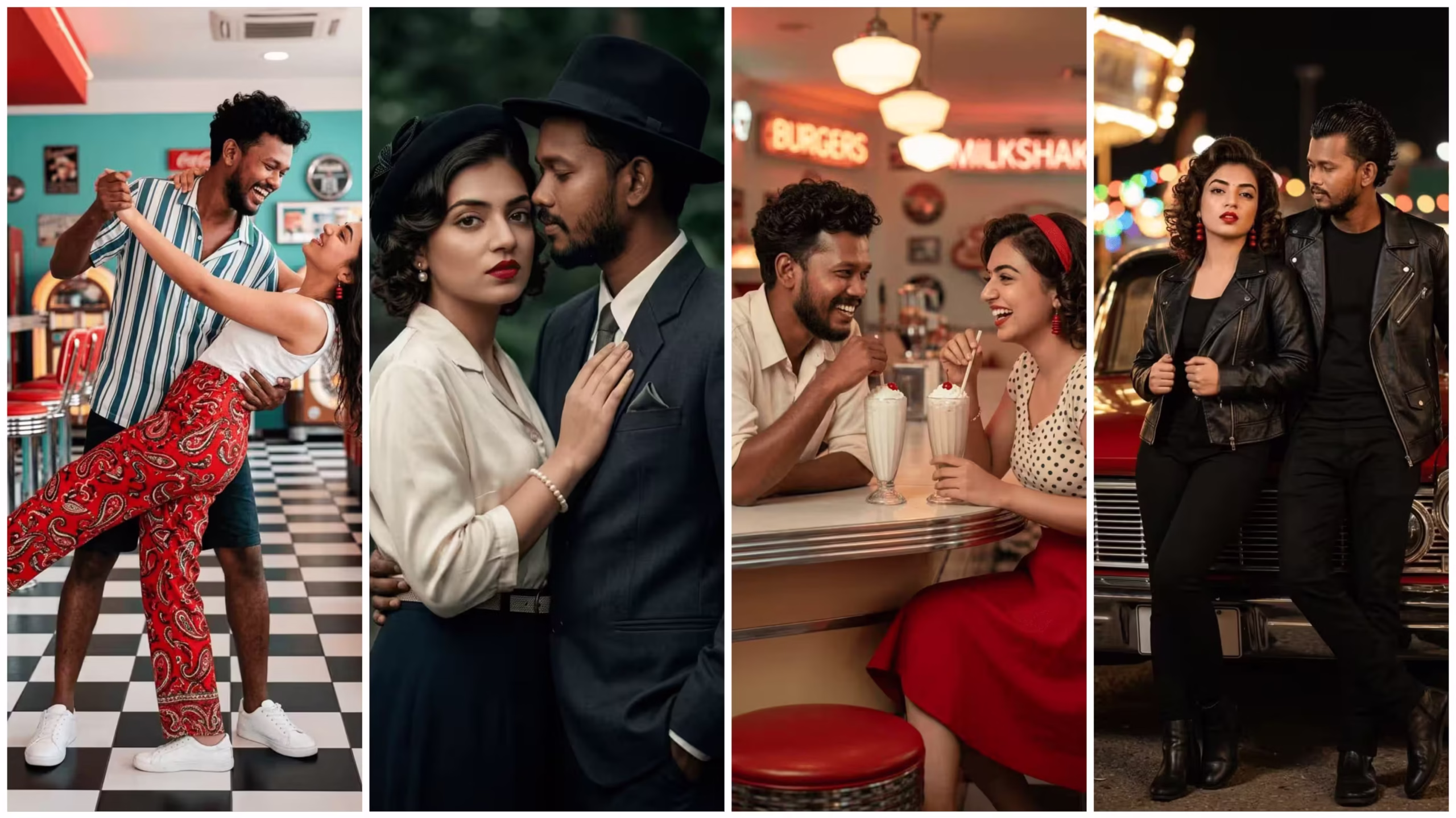 Vintage Retro Couple AI Photo Prompts